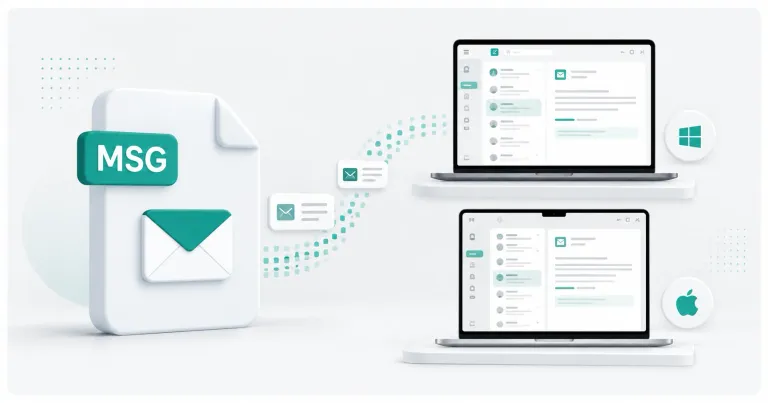MSG email file displayed without Microsoft Outlook